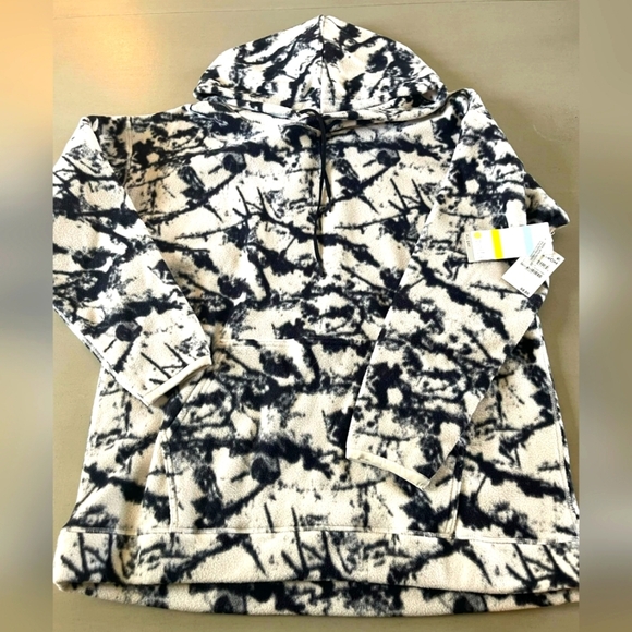 Zella Tops - Nwt zella all day fleece tie dye pullover hoodie sweatshirt size medium